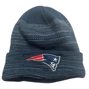 New Era NFL Patriots Knit Beanie Hat W/ Fleece Lining OSFM 100% Polyester Navy